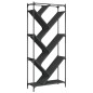 vidaXL Estantería de madera de ingeniería y metal negro 79x30x180 cm