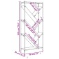 vidaXL Estantería de madera de ingeniería y metal negro 79x30x180 cm