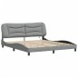 vidaXL Estructura de cama con luz LED tela gris oscuro 180x200 cm vidaXL Estructura de cama con luz LED tela gris oscuro 180x200 cm