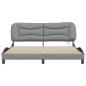 vidaXL Estructura de cama con luz LED tela gris oscuro 180x200 cm vidaXL Estructura de cama con luz LED tela gris oscuro 180x200 cm