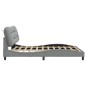 vidaXL Estructura de cama con luz LED tela gris oscuro 180x200 cm vidaXL Estructura de cama con luz LED tela gris oscuro 180x200 cm