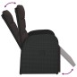 vidaXL Sillón reclinable de jardín con cojines ratán sintético negro