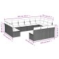 vidaXL Set de sofás de jardín y cojines 13 pzas ratán sintético negro vidaXL Set de sofás de jardín y cojines 13 pzas ratán sintético negro