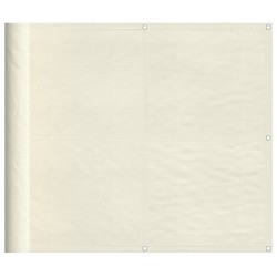 vidaXL Pantalla de balcón 100% poliéster Oxford crema 90x1000 cm