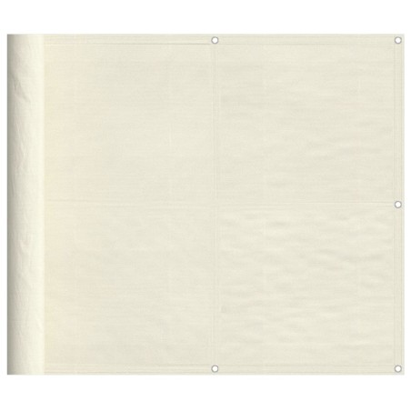vidaXL Pantalla de balcón 100% poliéster Oxford crema 90x1000 cm