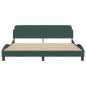 vidaXL Estructura cama con cabecero terciopelo verde oscuro 180x200 cm vidaXL Estructura cama con cabecero terciopelo verde oscuro 180x200 cm