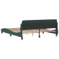 vidaXL Estructura cama con cabecero terciopelo verde oscuro 180x200 cm vidaXL Estructura cama con cabecero terciopelo verde oscuro 180x200 cm