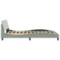 vidaXL Estructura de cama con cabecero terciopelo gris claro 120x200cm vidaXL Estructura de cama con cabecero terciopelo gris claro 120x200cm