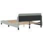 vidaXL Estructura de cama con cabecero terciopelo gris claro 120x200cm vidaXL Estructura de cama con cabecero terciopelo gris claro 120x200cm