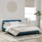 vidaXL Estructura de cama con cabecero terciopelo azul 160x200 cm vidaXL Estructura de cama con cabecero terciopelo azul 160x200 cm