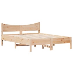 vidaXL Estructura de cama madera maciza de pino 140x200 cm