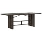 vidaXL Mesa de jardín superficie de vidrio ratán PE marrón 190x80x74cm vidaXL Mesa de jardín superficie de vidrio ratán PE marrón 190x80x74cm