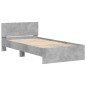 vidaXL Estructura de cama cabecero luces LED gris hormigón 100x200 cm vidaXL Estructura de cama cabecero luces LED gris hormigón 100x200 cm