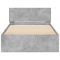 vidaXL Estructura de cama cabecero luces LED gris hormigón 100x200 cm vidaXL Estructura de cama cabecero luces LED gris hormigón 100x200 cm