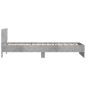 vidaXL Estructura de cama cabecero luces LED gris hormigón 100x200 cm vidaXL Estructura de cama cabecero luces LED gris hormigón 100x200 cm