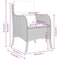 vidaXL Sillones de jardín con cojines 2 uds ratán sintético negro