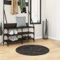 vidaXL Alfombra de pelo largo moderna gris antracita Ø 80 cm vidaXL Alfombra de pelo largo moderna gris antracita Ø 80 cm