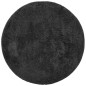 vidaXL Alfombra de pelo largo moderna gris antracita Ø 80 cm vidaXL Alfombra de pelo largo moderna gris antracita Ø 80 cm