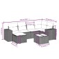 vidaXL Set de comedor de jardín 7 pzas y cojines ratán sintético negro vidaXL Set de comedor de jardín 7 pzas y cojines ratán sintético negro
