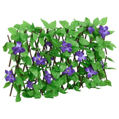 vidaXL Enrejado valla expansible de hiedra artificial verde 180x20 cm