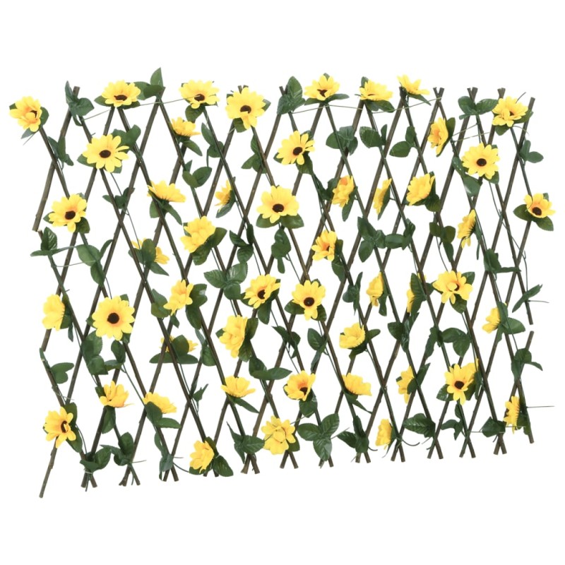 vidaXL Enrejado valla expansible hiedra artificial amarillo 180x60 cm vidaXL Enrejado valla expansible hiedra artificial amarillo 180x60 cm
