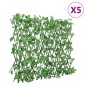 vidaXL Enrejado expansible de hiedra artificial verde 5 uds 186x30 cm vidaXL Enrejado expansible de hiedra artificial verde 5 uds 186x30 cm
