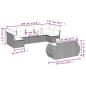 vidaXL Set de sofás de jardín 9 pzas con cojines ratán sintético beige vidaXL Set de sofás de jardín 9 pzas con cojines ratán sintético beige