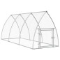 vidaXL Jaula para gallinas acero galvanizado plateado 300x105x120 cm