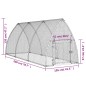 vidaXL Jaula para gallinas acero galvanizado plateado 300x105x120 cm