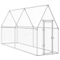 vidaXL Jaula para gallinas acero galvanizado plateado 400x100x190 cm vidaXL Jaula para gallinas acero galvanizado plateado 400x100x190 cm