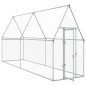 vidaXL Jaula para gallinas acero galvanizado plateado 400x100x190 cm vidaXL Jaula para gallinas acero galvanizado plateado 400x100x190 cm