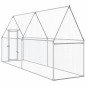 vidaXL Jaula para gallinas acero galvanizado plateado 400x100x190 cm vidaXL Jaula para gallinas acero galvanizado plateado 400x100x190 cm
