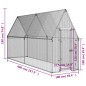 vidaXL Jaula para gallinas acero galvanizado plateado 400x100x190 cm vidaXL Jaula para gallinas acero galvanizado plateado 400x100x190 cm