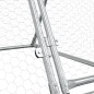 vidaXL Jaula para gallinas acero galvanizado plateado 400x105x91 cm vidaXL Jaula para gallinas acero galvanizado plateado 400x105x91 cm