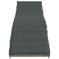 vidaXL Tumbona con cojín ratán sintético gris claro 55x199x50 cm vidaXL Tumbona con cojín ratán sintético gris claro 55x199x50 cm