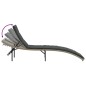 vidaXL Tumbona con cojín ratán sintético gris claro 55x199x50 cm vidaXL Tumbona con cojín ratán sintético gris claro 55x199x50 cm