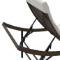 vidaXL Tumbona con cojín ratán sintético marrón 55x199x50 cm vidaXL Tumbona con cojín ratán sintético marrón 55x199x50 cm