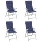 vidaXL Cojines para silla con respaldo alto 4 uds tela azul marino vidaXL Cojines para silla con respaldo alto 4 uds tela azul marino
