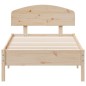 vidaXL Estructura de cama con cabecero madera maciza pino 90x190 cm