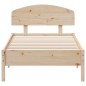 vidaXL Estructura de cama con cabecero madera maciza de pino 90x200 cm