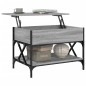 vidaXL Mesa de centro madera ingeniería metal gris Sonoma 70x50x50 cm