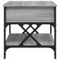 vidaXL Mesa de centro madera ingeniería metal gris Sonoma 70x50x50 cm