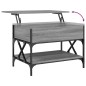 vidaXL Mesa de centro madera ingeniería metal gris Sonoma 70x50x50 cm