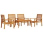 vidaXL Juego de muebles de jardín 5 pzas madera maciza de acacia vidaXL Juego de muebles de jardín 5 pzas madera maciza de acacia