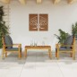 vidaXL Set de muebles para jardín 3 piezas con cojines madera acacia vidaXL Set de muebles para jardín 3 piezas con cojines madera acacia