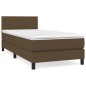 vidaXL Cama box spring con colchón tela marrón oscuro 100x200 cm vidaXL Cama box spring con colchón tela marrón oscuro 100x200 cm
