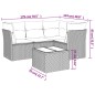 vidaXL Set de muebles de jardín 5 pzas y cojines ratán sintético negro vidaXL Set de muebles de jardín 5 pzas y cojines ratán sintético negro