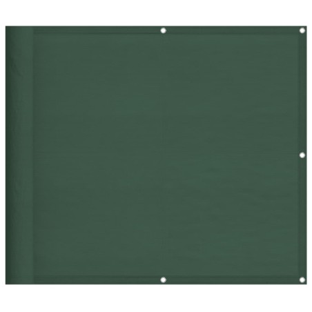 vidaXL Pantalla de balcón 100% poliéster Oxford verde oscuro 90x700 cm