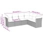 vidaXL Set de sofás de jardín 6 piezas y cojines ratán sintético negro vidaXL Set de sofás de jardín 6 piezas y cojines ratán sintético negro