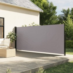 vidaXL Toldo lateral retráctil de jardín gris170x300 cm